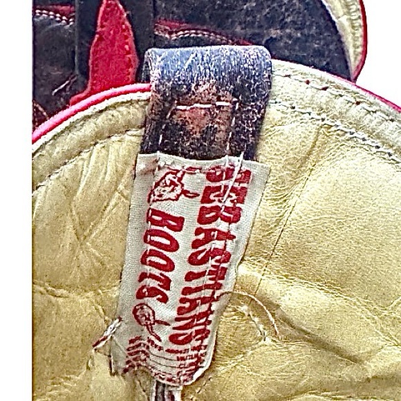 Sebastian’s Men’s Red Ostrich Cowboy Western Boots Size 10.5 US / 28 MX Leather - Picture 8 of 10